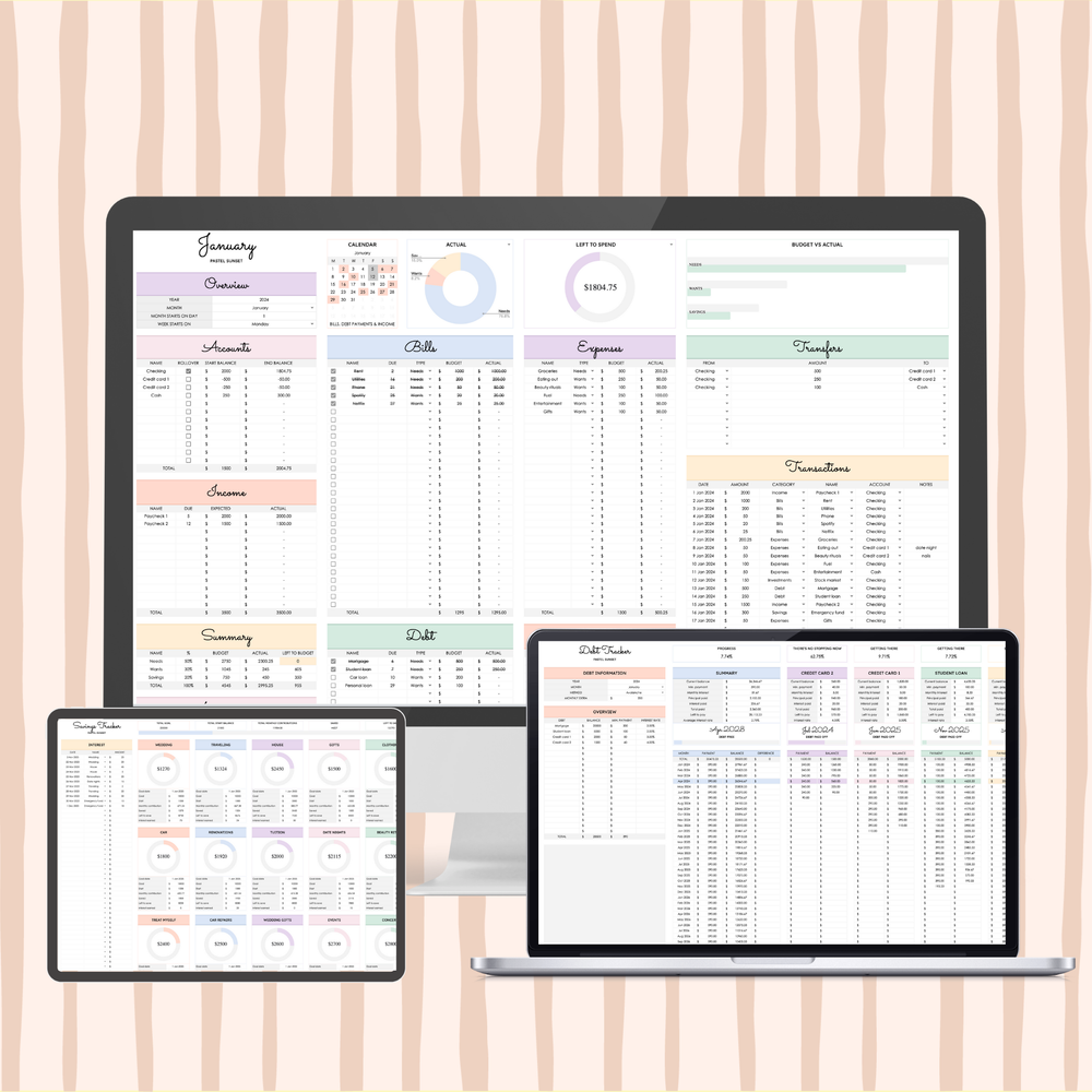 50/30/20 Ultimate Budget Spreadsheet