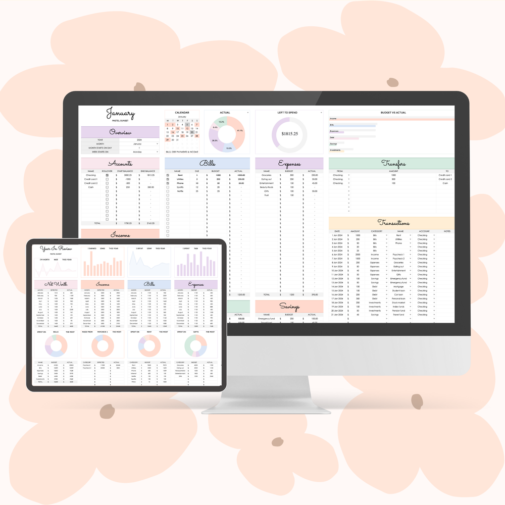 Monthly Budget Spreadsheet