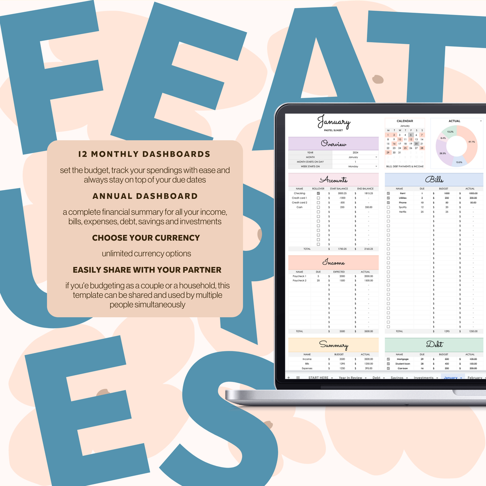 Monthly Budget Spreadsheet