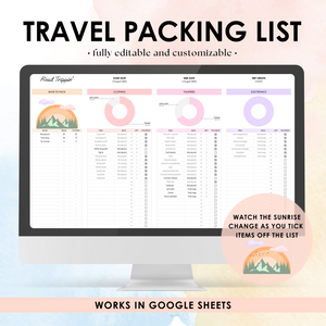 Travel Packing List (Google Sheets)