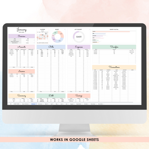 Monthly Budget Spreadsheet (Google Sheets)