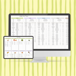 Meal Planner Spreadsheet