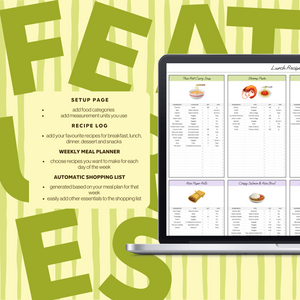 Meal Planner Spreadsheet