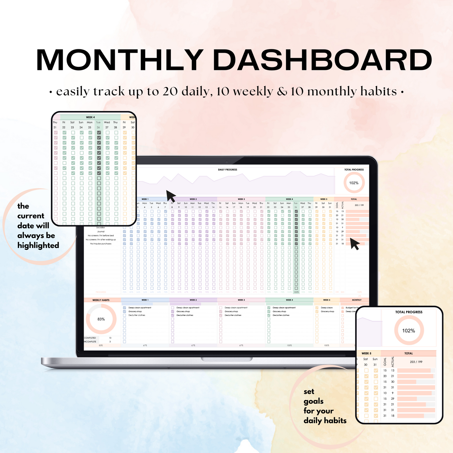 Habit Tracker Spreadsheet (Google Sheets)
