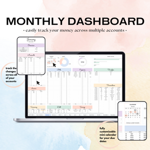 50/30/20 Monthly Budget Spreadsheet (Google Sheets)