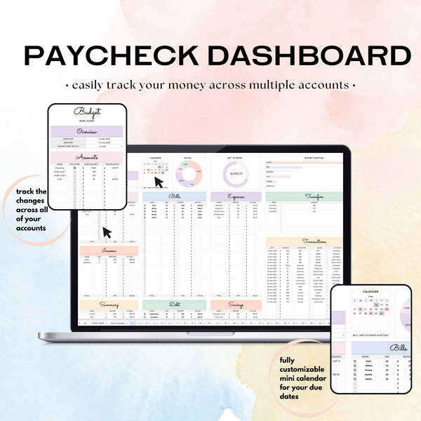 Budget by Paycheck Spreadsheet (Google Sheets)