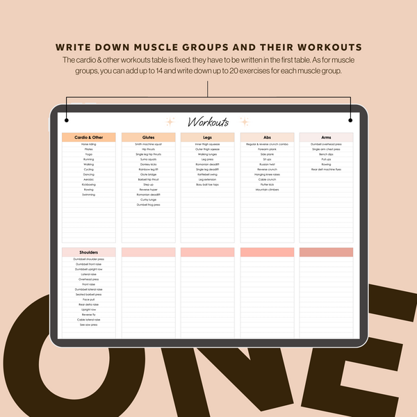 Workout Planner Spreadsheet (Google Sheets)