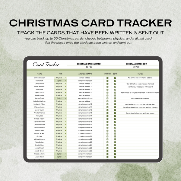 Christmas Gift Tracker (Google Sheets)