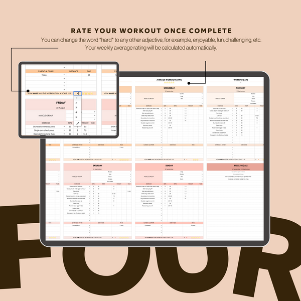 Workout Planner Spreadsheet (Google Sheets)